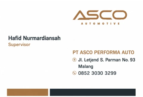 Kartu kontak Hafid Nurmardiansah - PT Asco Performa Auto